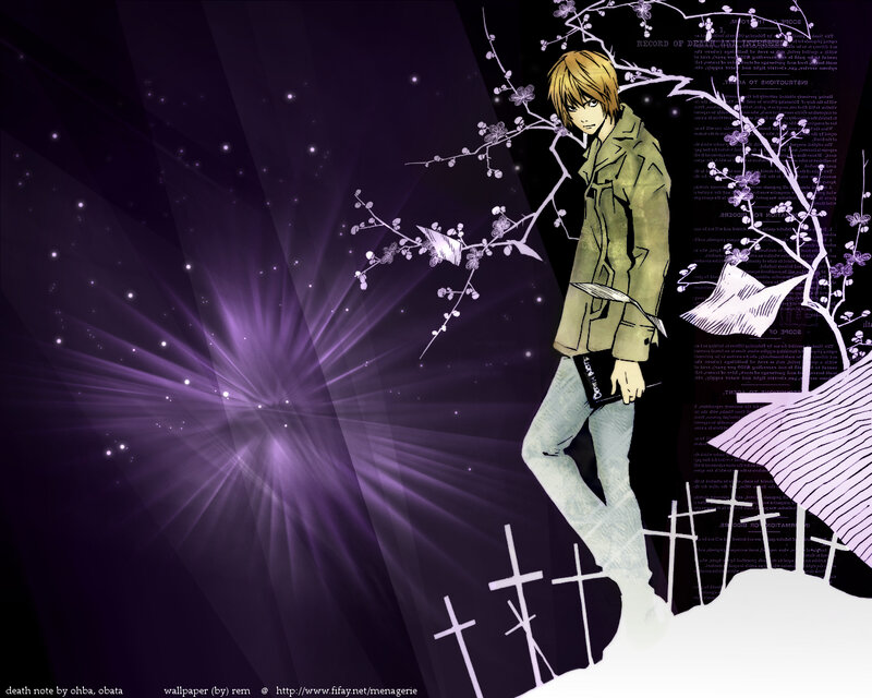 Anime Character Standing — Purple, Dramatic, Night