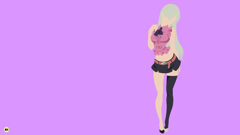 Anime Character Standing — Purple, Neutral