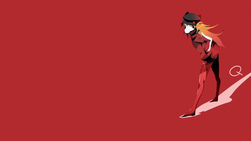 Anime Character Standing — Red, Dramatic, Hat