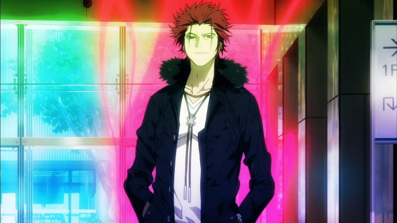 Anime Character Standing — Red, Dramatic, Night