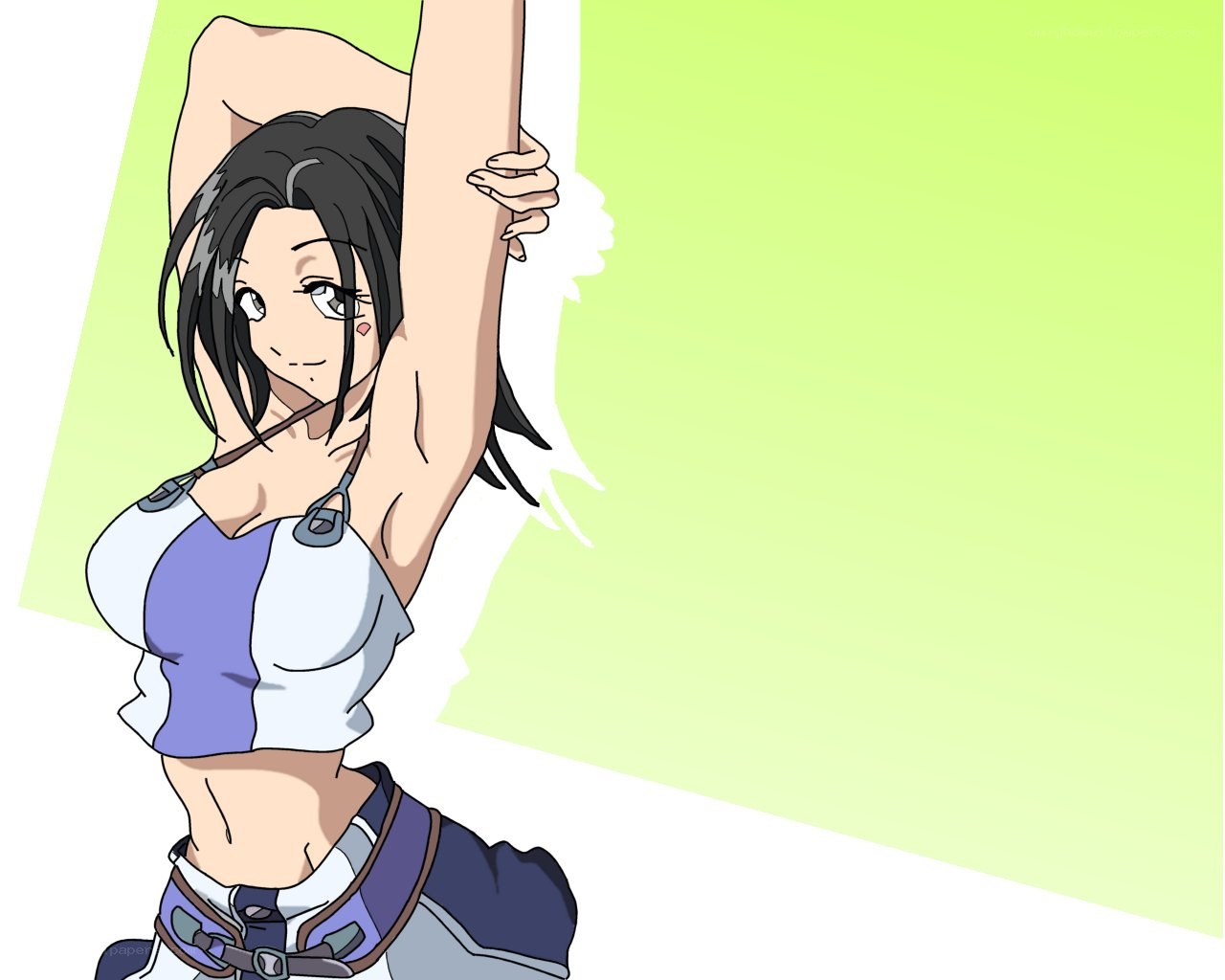 anime character stretching