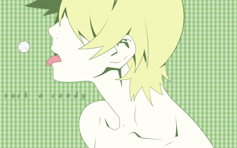 anime character sucking candy
