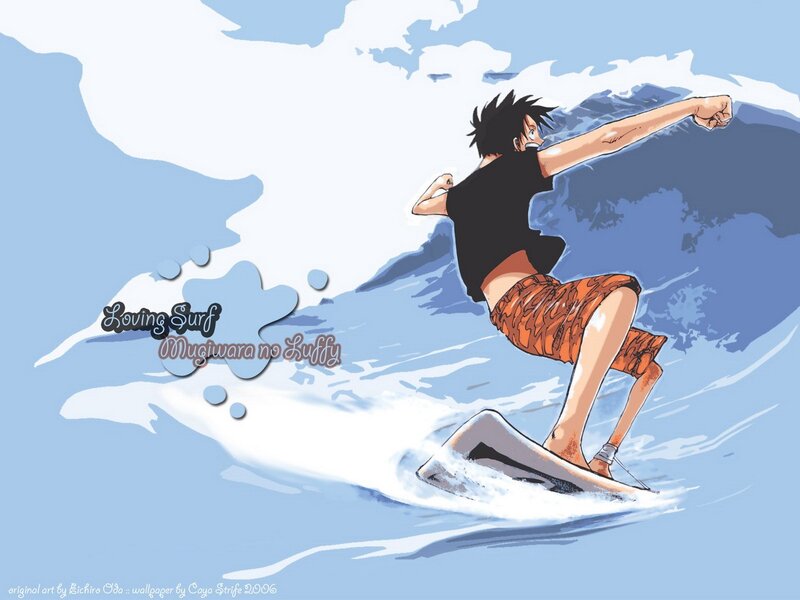 Anime Character Surfing — Blue