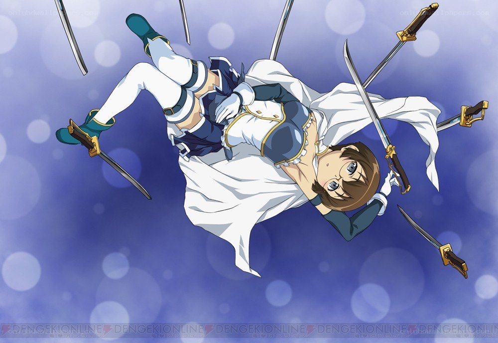 Anime character surrounded by swords