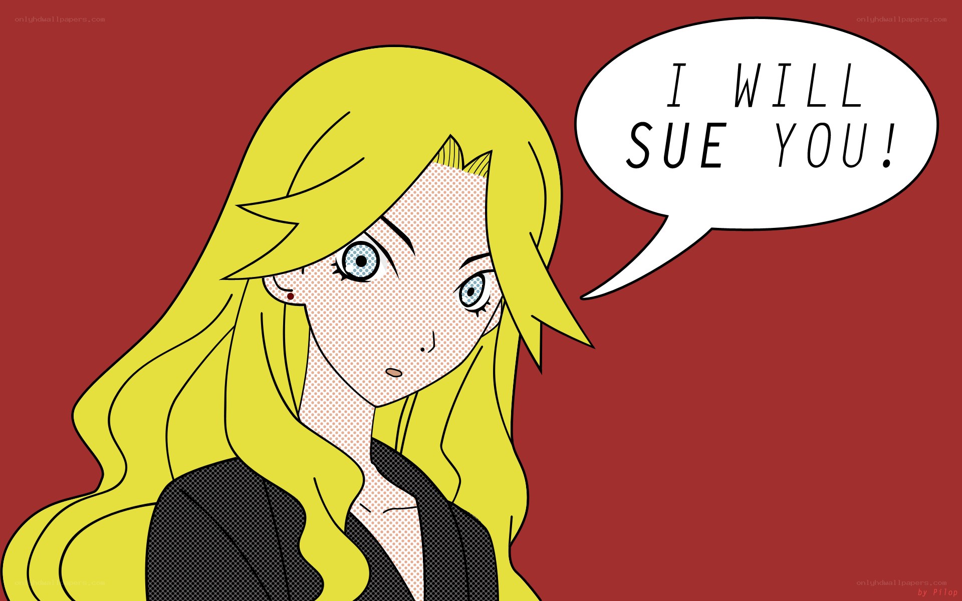 anime character threatening lawsuit