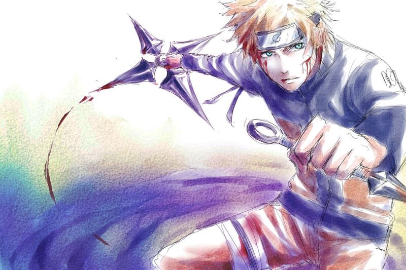 Anime Character Throwing Shuriken