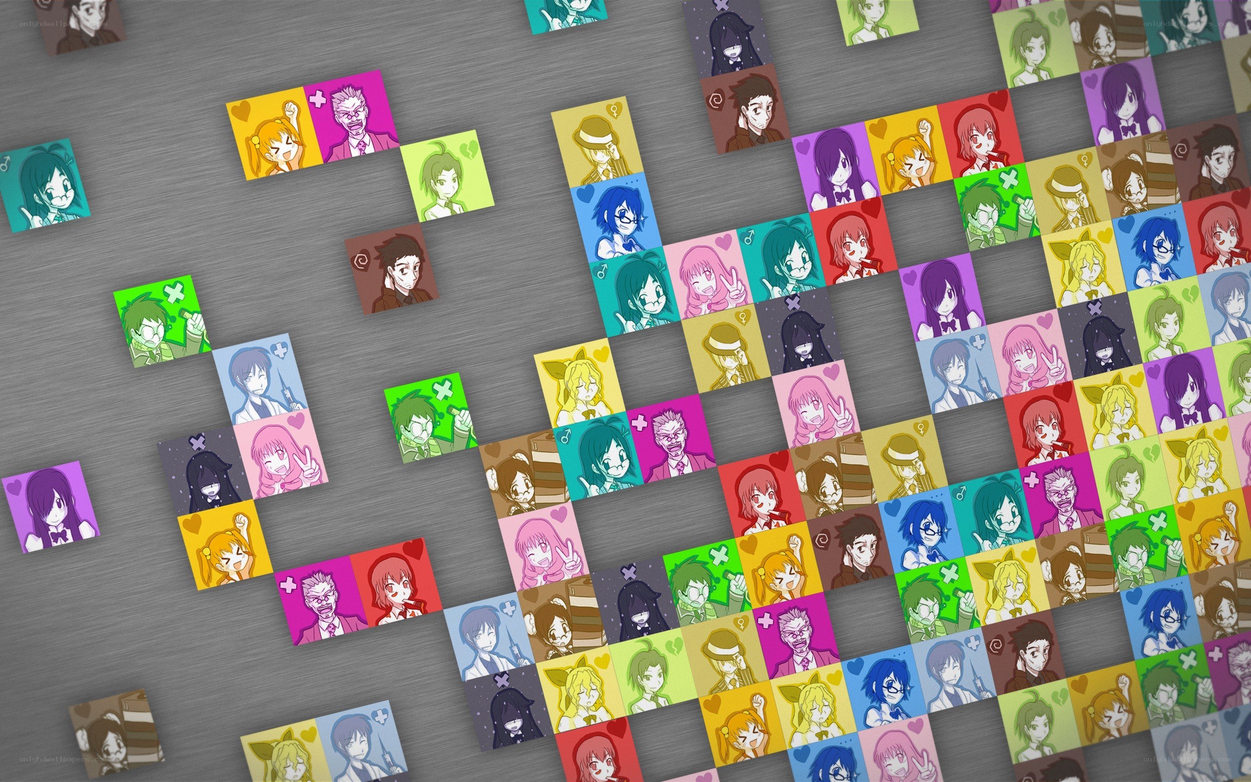 anime character tile grid