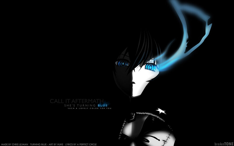 anime character turning blue
