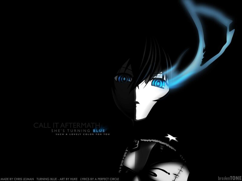 anime character turning blue