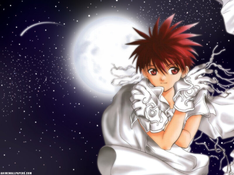anime character under moonlight