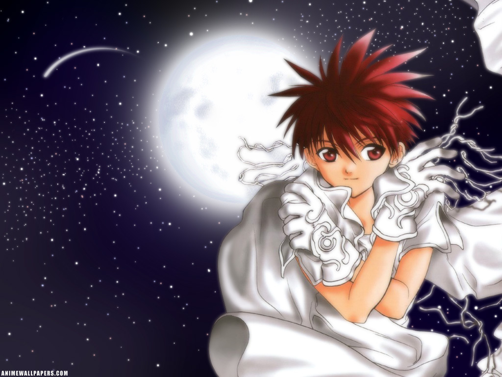 anime character under moonlight