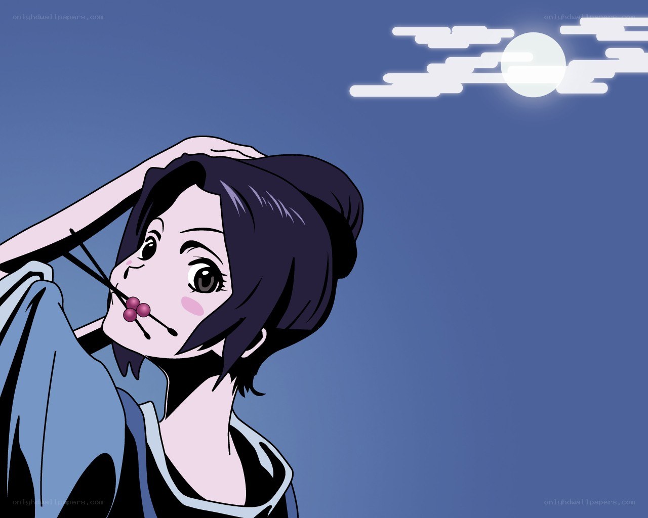 anime character under moonlight