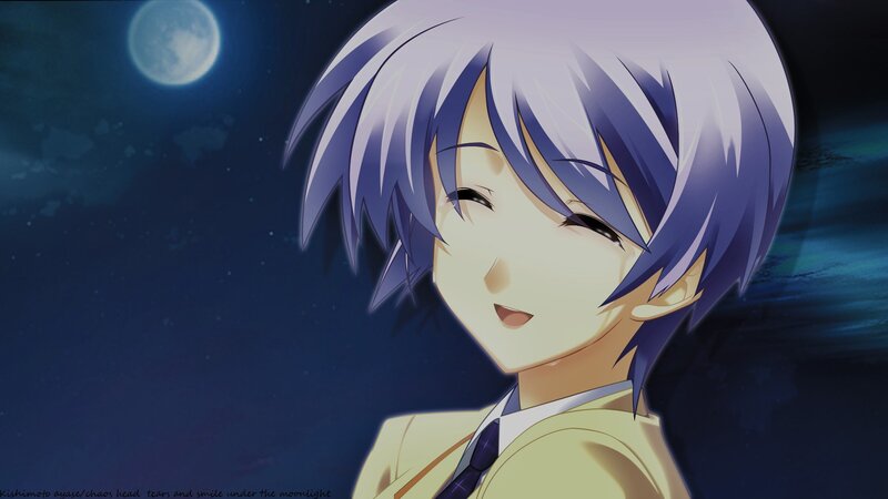 anime character under moonlight