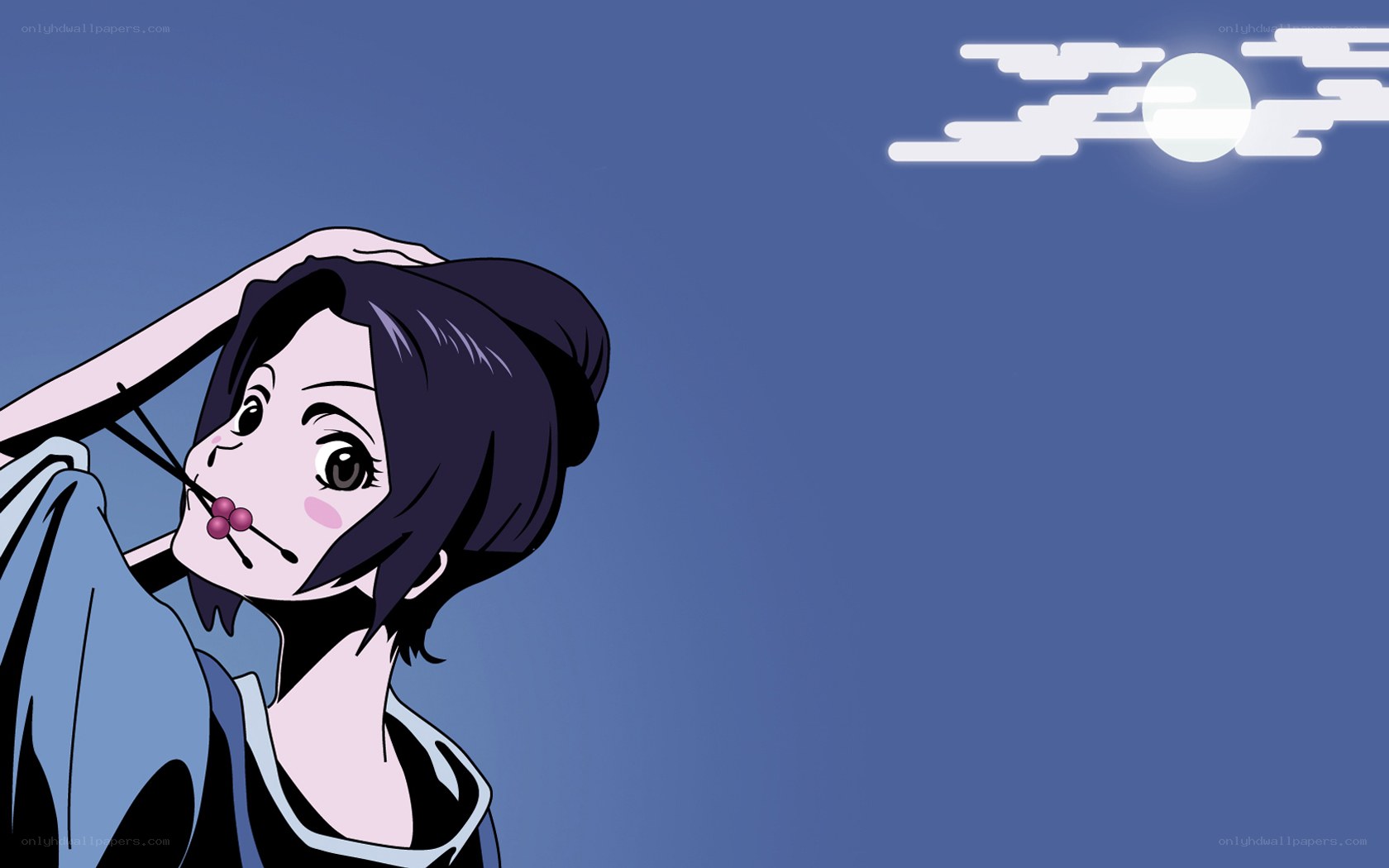 anime character under moonlight