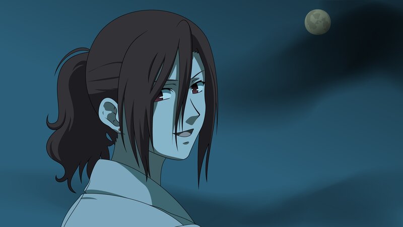 anime character under moonlight