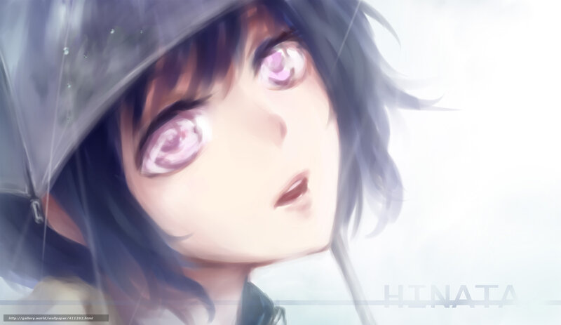 anime character under umbrella