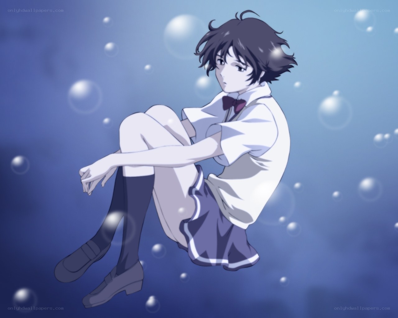 anime character underwater