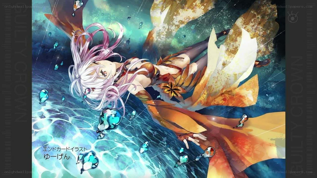 Anime character underwater
