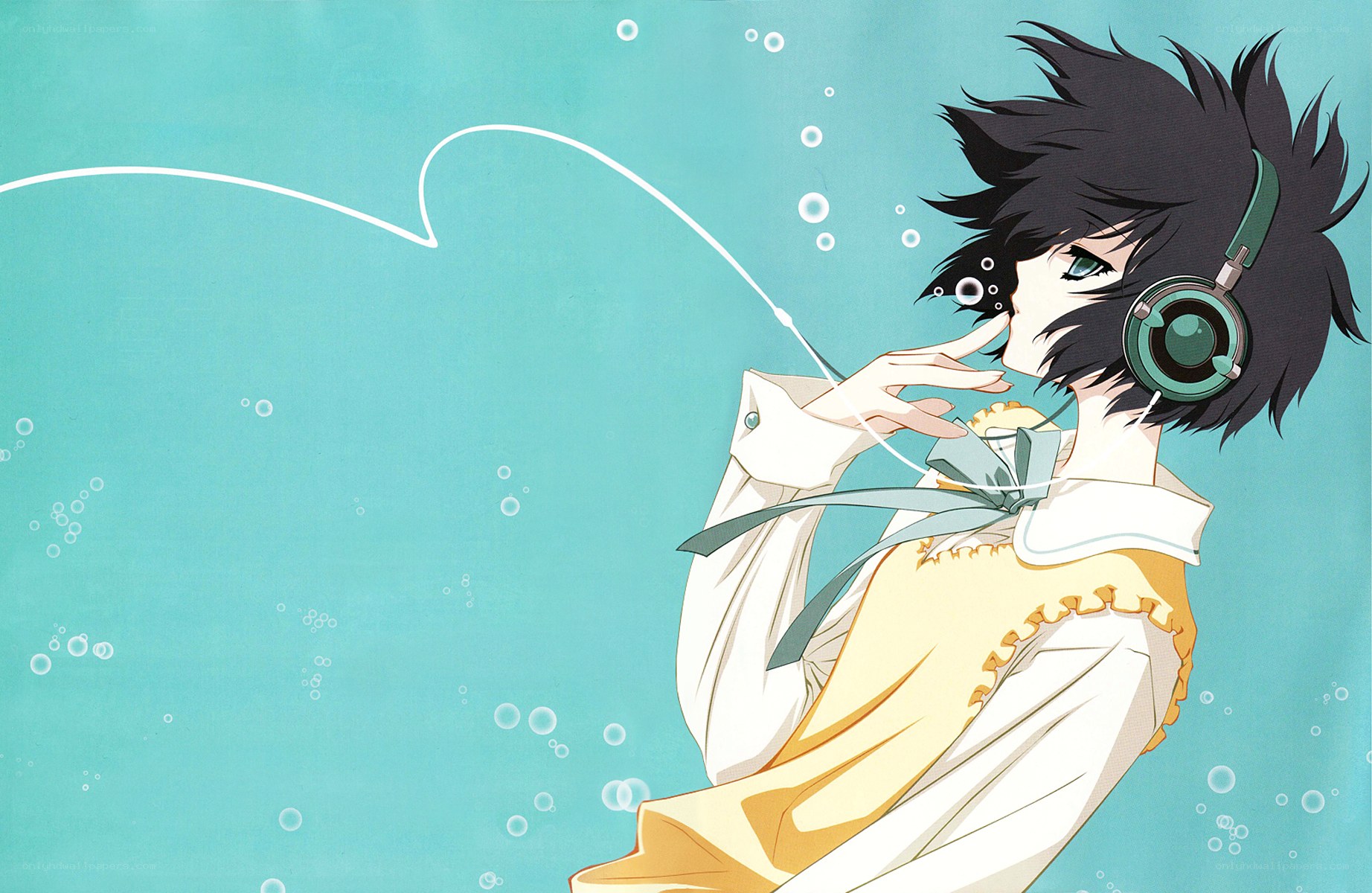 anime character underwater