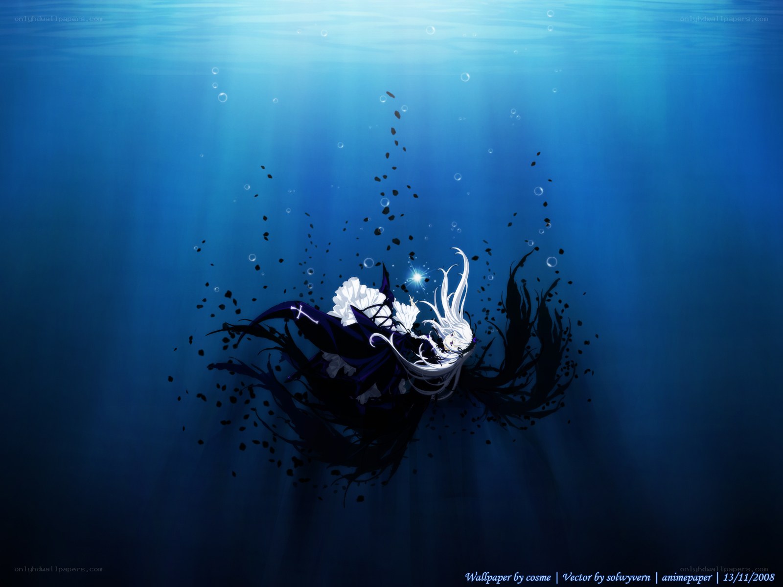 anime character underwater