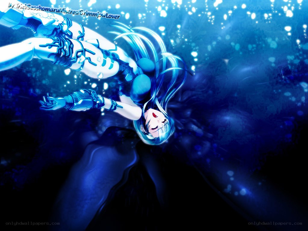 anime character underwater