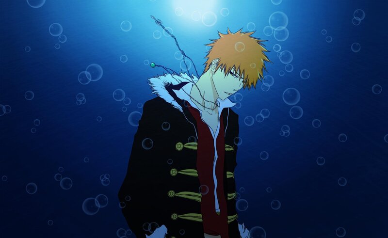anime character underwater