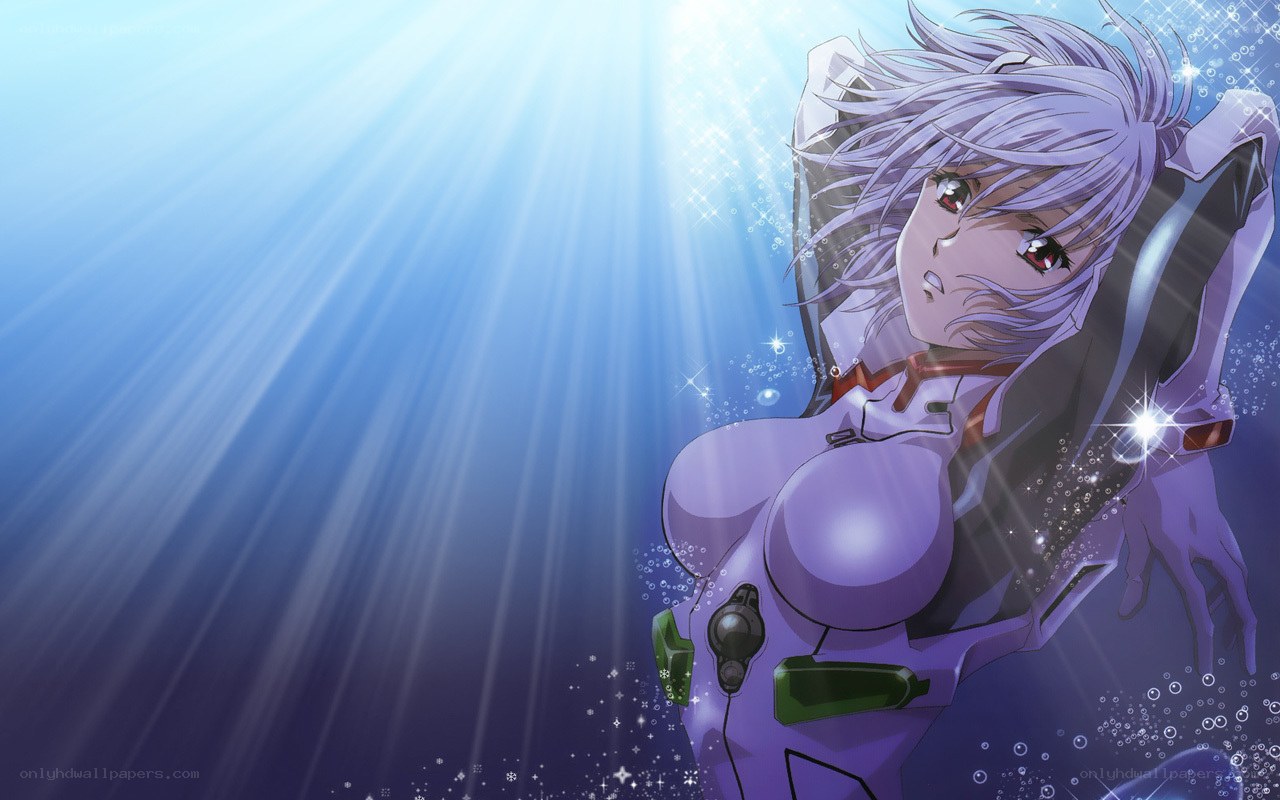 anime character underwater