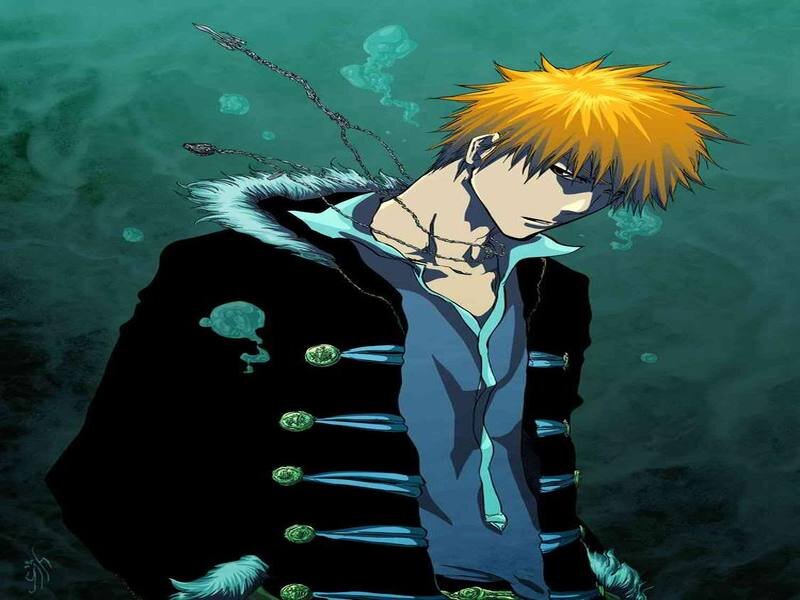 Anime Character Underwater — Black, Dramatic