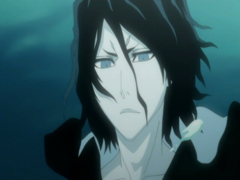 Anime Character Underwater — Blue, Dramatic, Black Hair