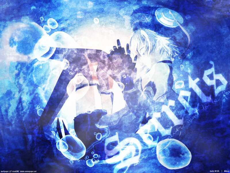 Anime Character Underwater — Blue, Dreamy