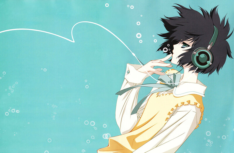 Anime Character Underwater — Teal, Serene