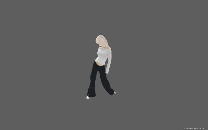 anime character walking