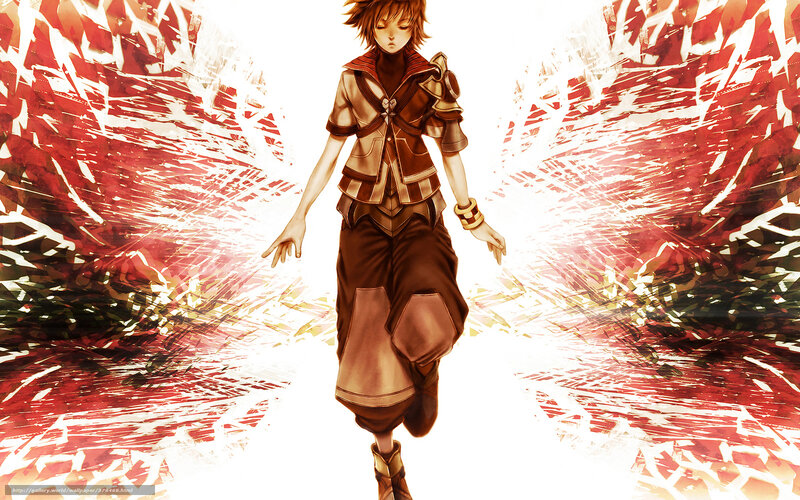 Anime Character Walking — Red, Dramatic