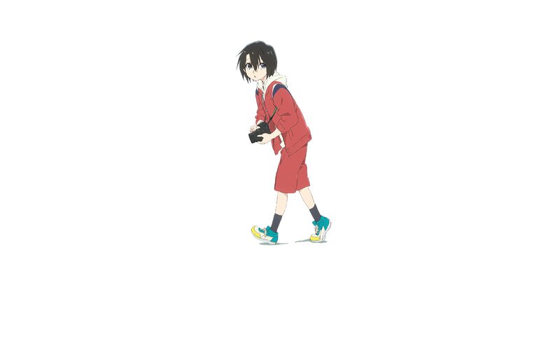 Anime Character Walking — Red, Neutral