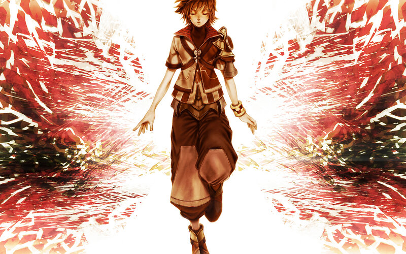 Anime Character Walking — Red