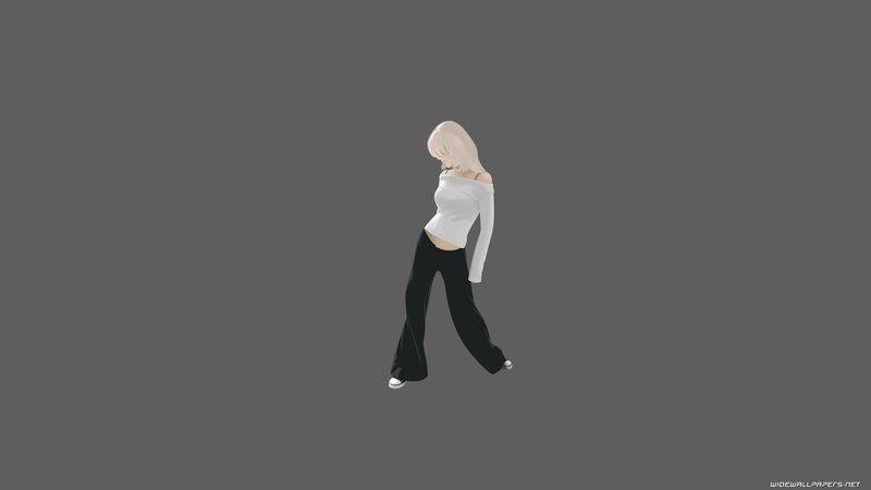 anime character walking