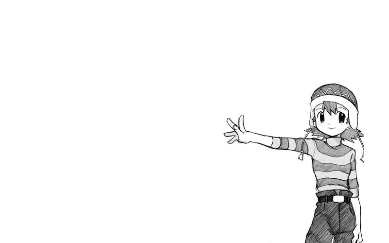 anime character waving