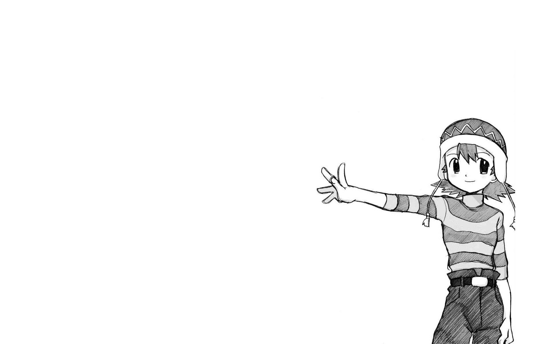 anime character waving