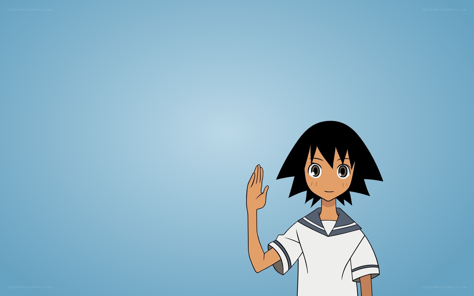 anime character waving