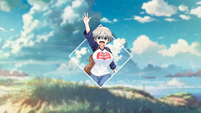Anime Character Waving — Blue