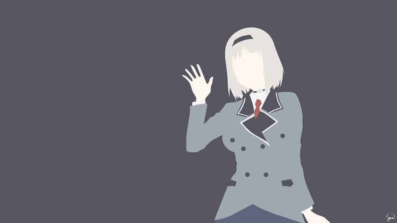 Anime Character Waving — Gray