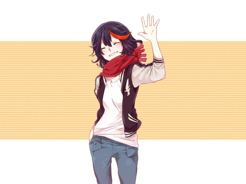 Anime Character Waving — Red