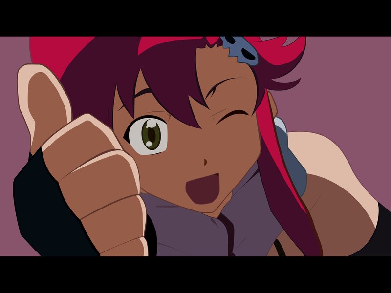 anime character winking