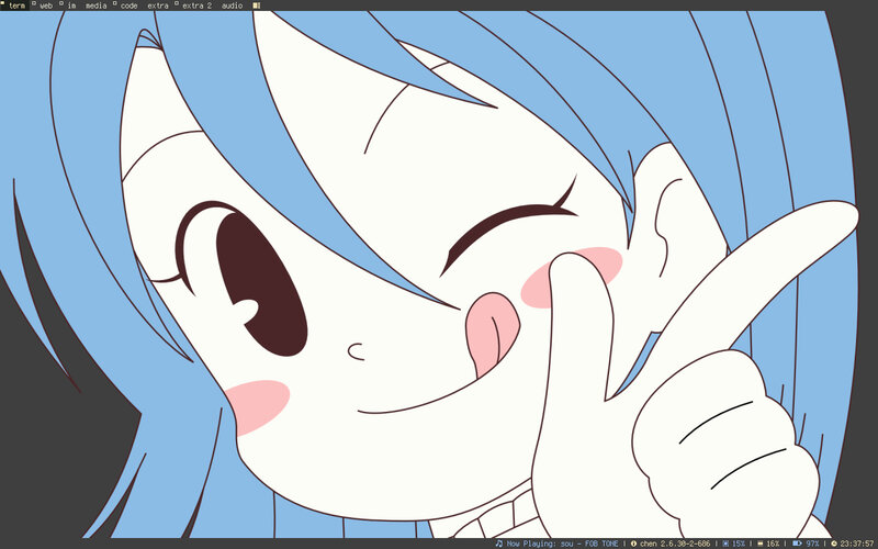 anime character winking