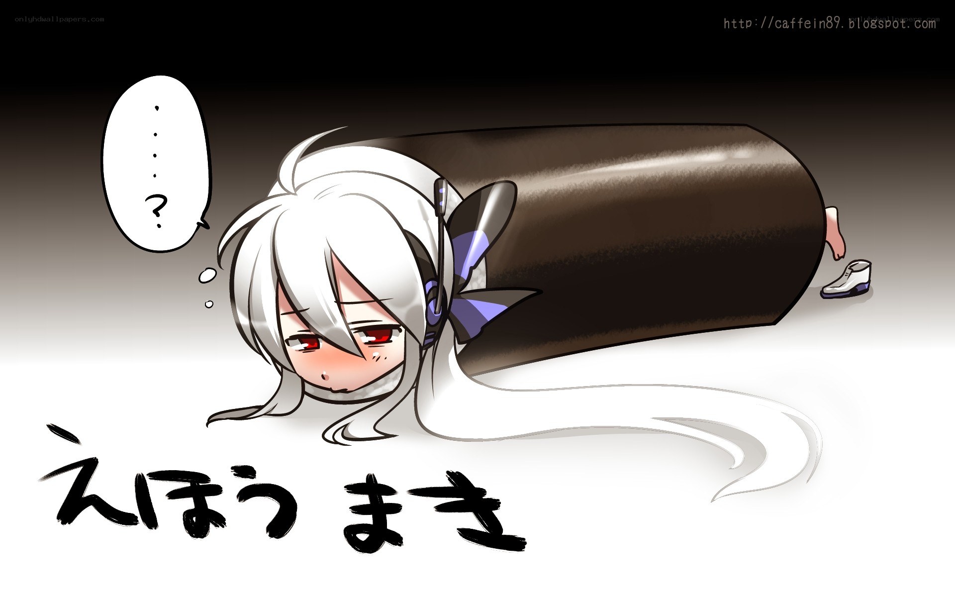 anime character with a large object