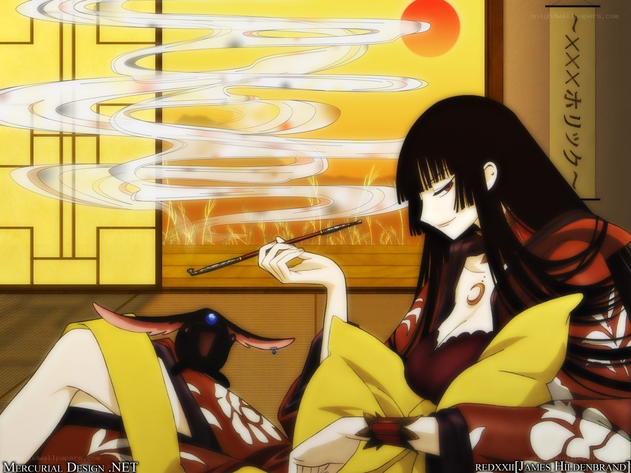 Anime character with a pipe