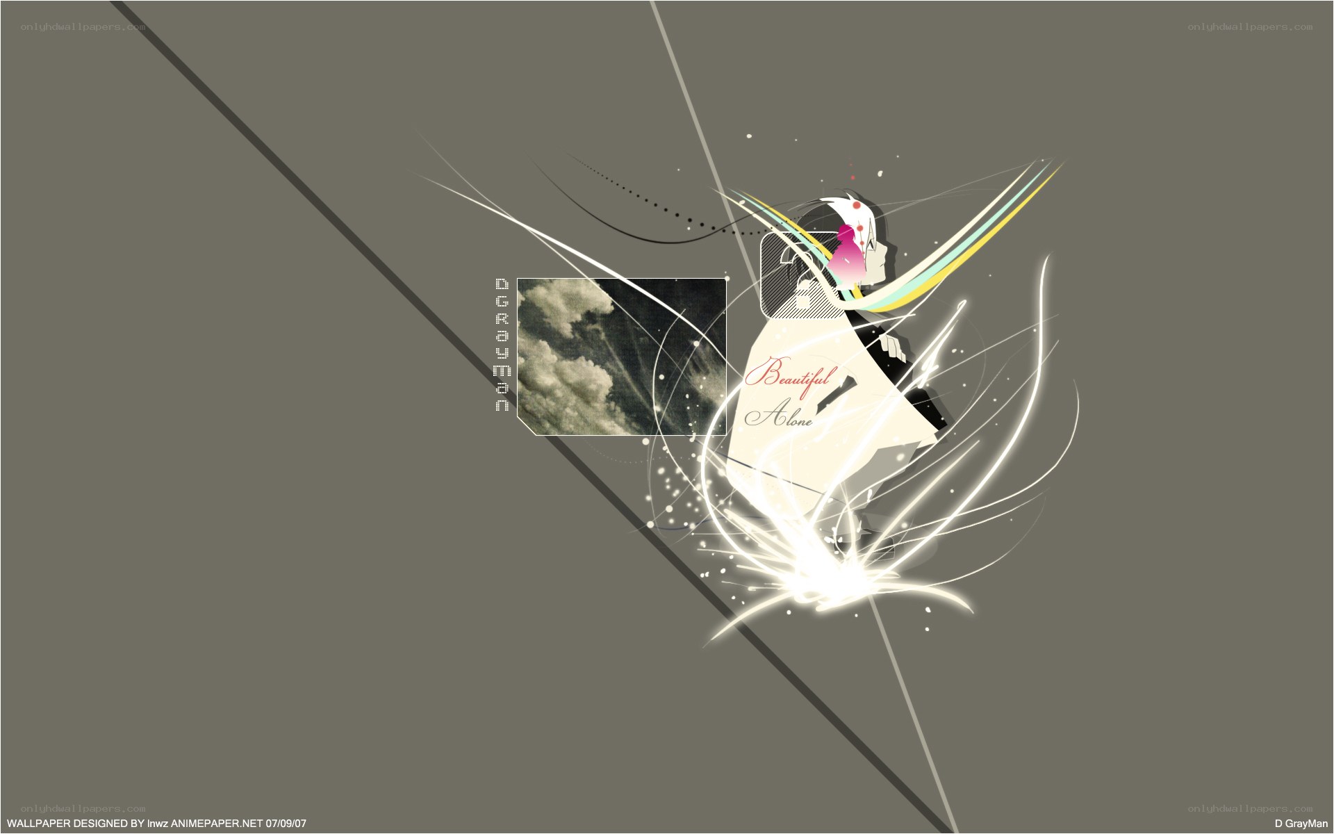 anime character with abstract art