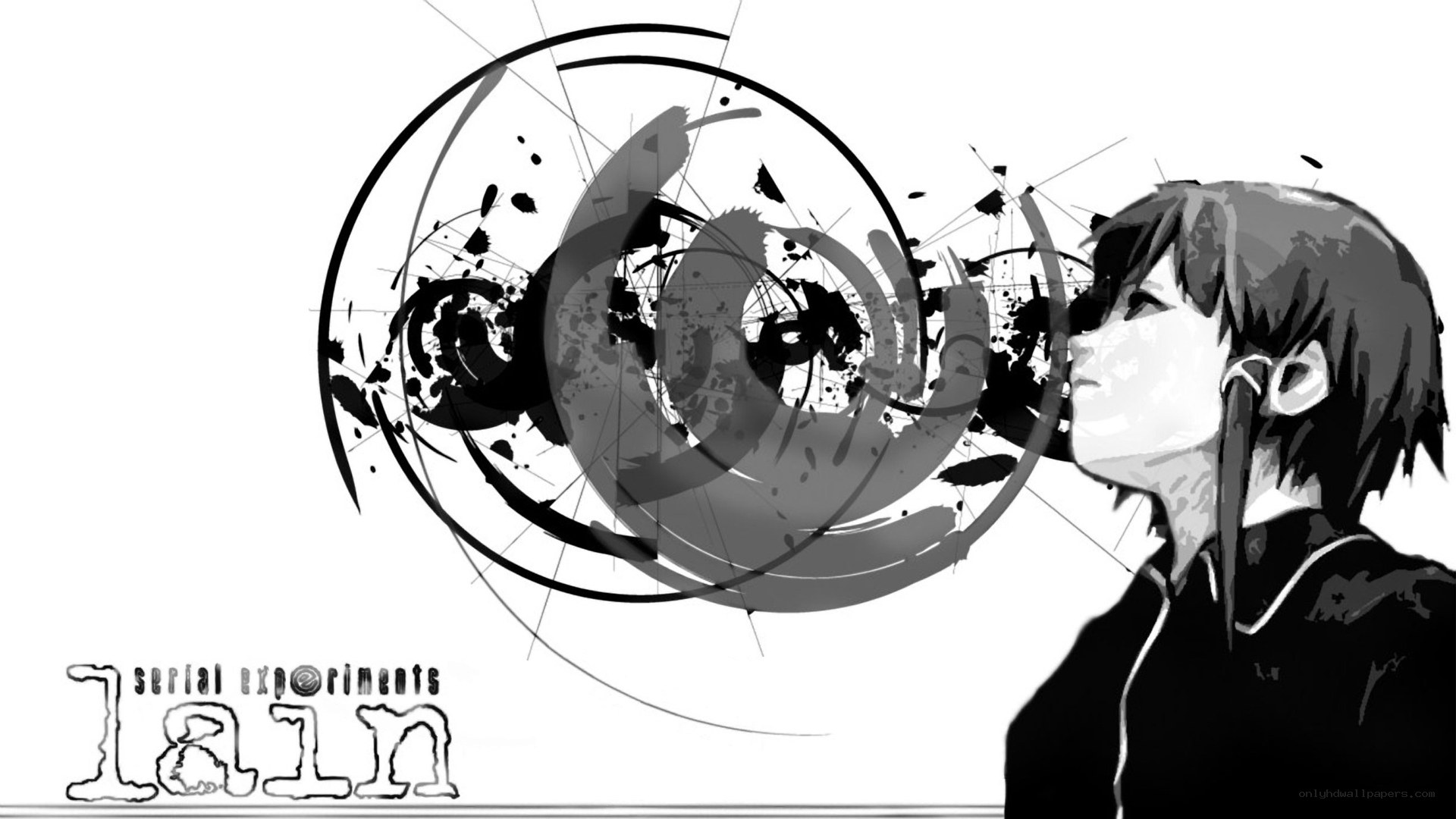 anime character with abstract art
