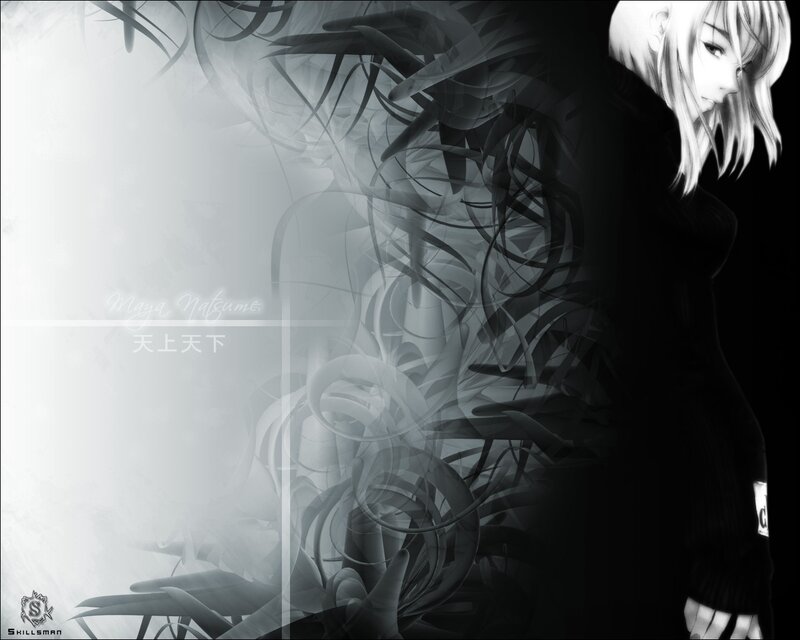 anime character with abstract background