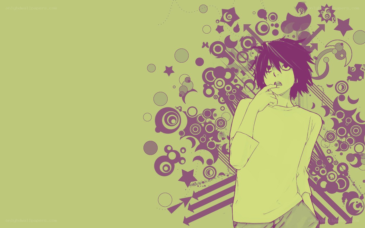 anime character with abstract background